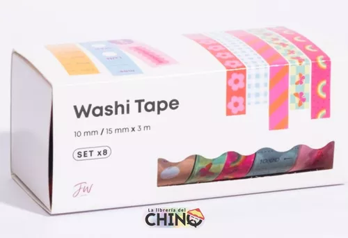 Kit X8 Cintas Decorativas Washi Tape Fw Cute En Caja C/visor