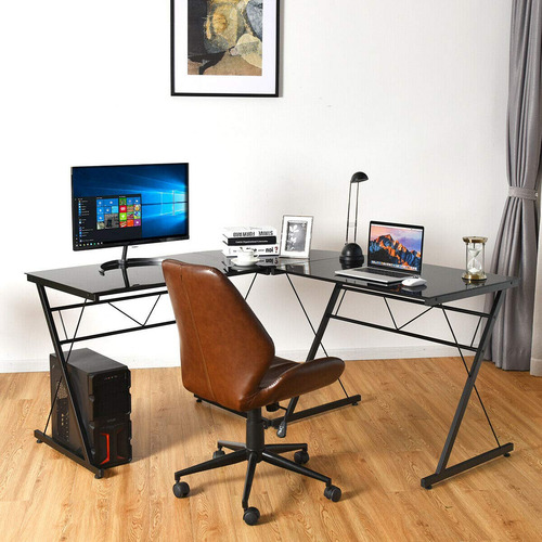 Escritorio En Forma De L Moderno 3 Piezas Para Computadora