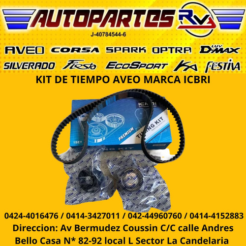 Kit De Correa Tiempo Aveo  1.6 