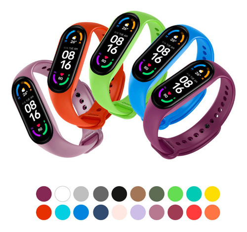 Correa Ardav Compatible Con Xiaomi Mi Band 5 Y 6 Colores