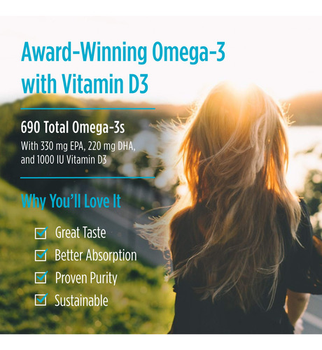 Suplemento Nordic Naturals Omega-3d 60 Cápsulas Gelatinosas