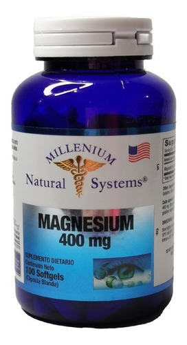 Magnesio 400mg X100 Softgels - Unidad a $458