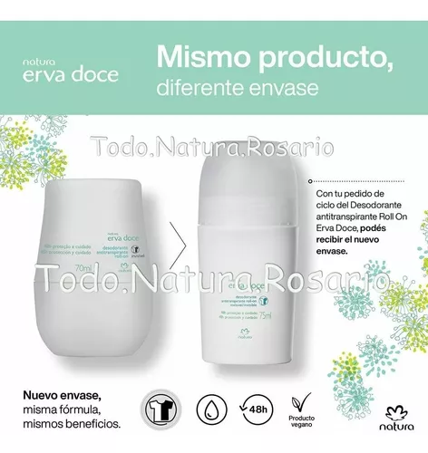 Desodorante Antitranspirante Roll On Natura Erva Doce Unisex