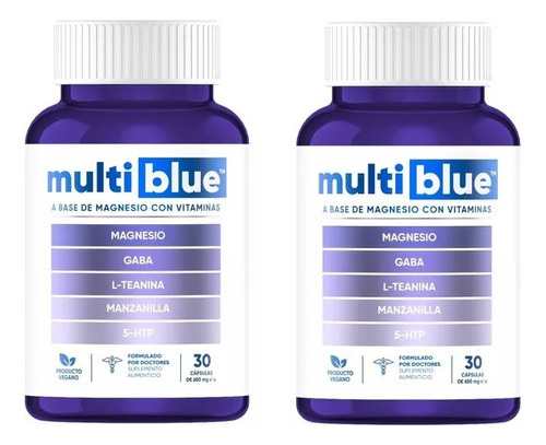 2 Pack Multiblue Relax, Magnesio Gaba, L Teanina, 5 Htp Sfn