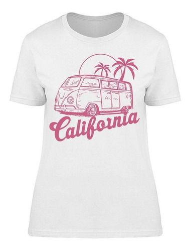 Furgoneta Tropical, California. Camiseta De Mujer
