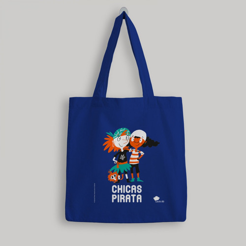 Libro - Bolsa De Tela 'chicas Pirata' - Color Azul 