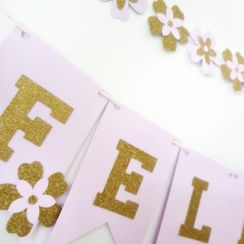 Imagen 2 de 5 de Deco Cumpleaños - Flores - Kit