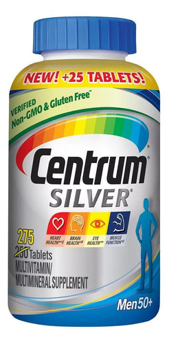 Centrum Silver Men 50+ 275 Tabletas Usa Wallgreens