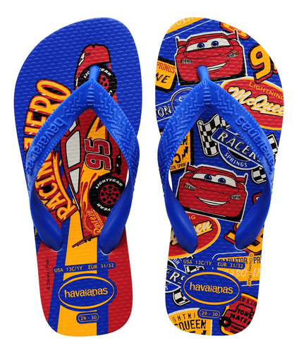 Ojotas Unisex Havaianas Kids Cars 25/6 Al 35/6 *shubox*