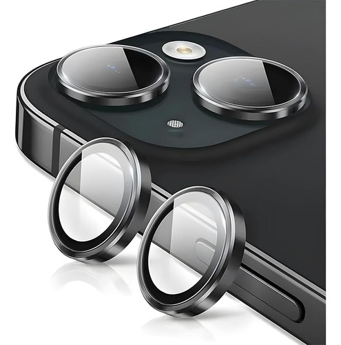 Protector Lente De Camara Metálico Para Iphone / Iphone Plus Negro Iphone 16 / 16 Plus