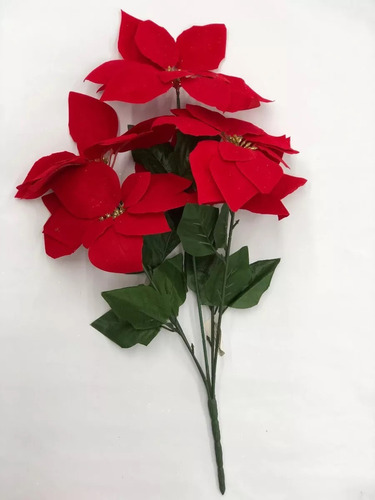 30 Arranjos Com 5 Flor Natalina Natal Artificial Decoração | Frete grátis