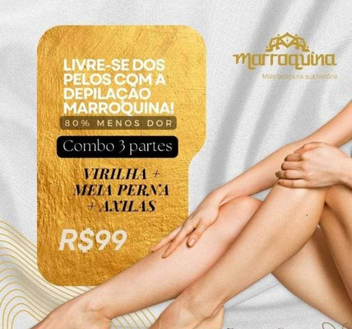 Depilação Marroquina 70% Menor Dor