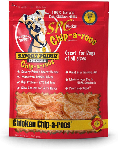 Savory Prime Chicken Chip-a-roos - Regalo Para Perros, 8 Onz