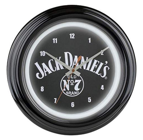 Jack Daniels Old No. Reloj De Pared Con Luz Led Barra De Whi