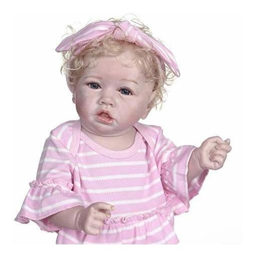 Muñeca - Reborn Baby Dolls Silicone Full Body 22 Inches Real