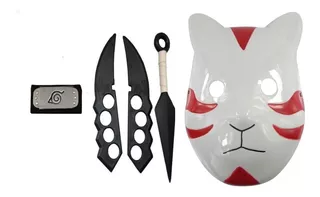 Kit Naruto Kunai + Cuchillas X 2 + Anbu Mask + Vincha