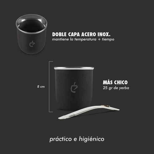 Imagen 5 de 8 de Un Re Matecito Acero + Bombilla