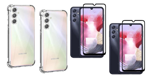 2x Capas Case Anti Impacto + 2x Películas 3d P/ Galaxy M34