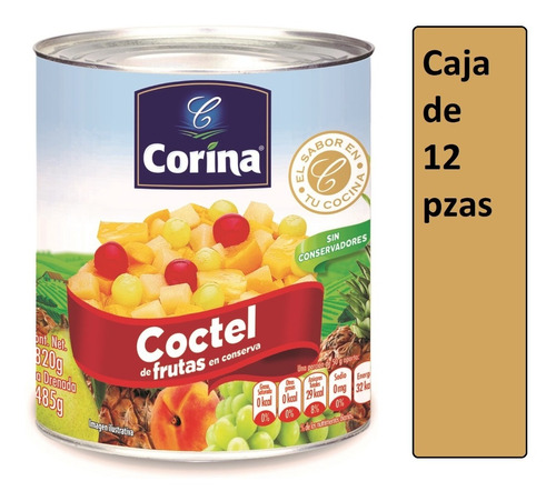 Caja Coctel De Frutas Corina 12/800gr