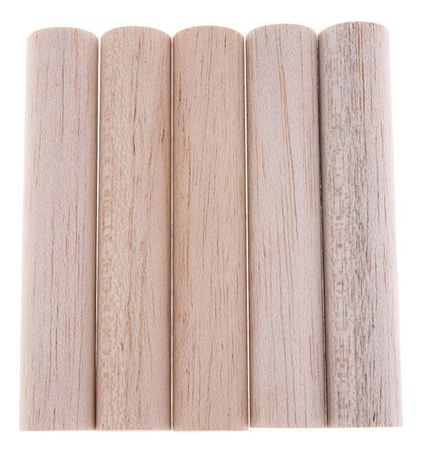 Varilla De Pasador De Artesanía De Madera 5 Piezas 110 Mm