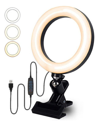 Anillo De Luz Led Clip-on Lámpara De Ordenador 6 Pulgadas 16