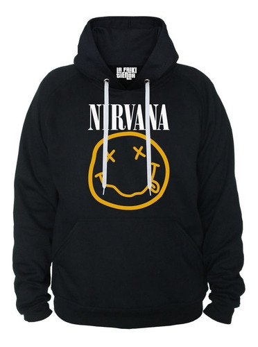 Buzo Buso Saco Con Capota Rock Nirvana Logo