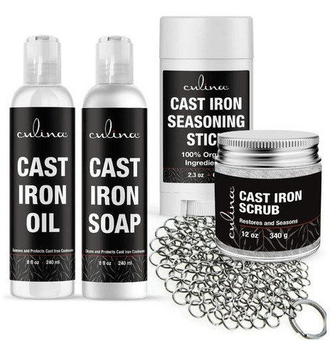 Culina Cast Iron Seasoning Stick & Soap & Oil Conditioner 