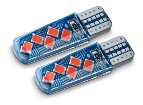 4x Ampolletas Led Canbus T10 W5w Cola De Pescado 12v