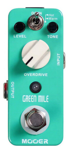 Pedal Efectos Mooer Mod1 Green Mile Overdrive Color Verde