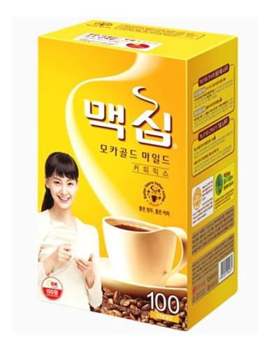 Café Pronto Solúvel Coffee Maxim Coreano 100sachê Mocha Gold