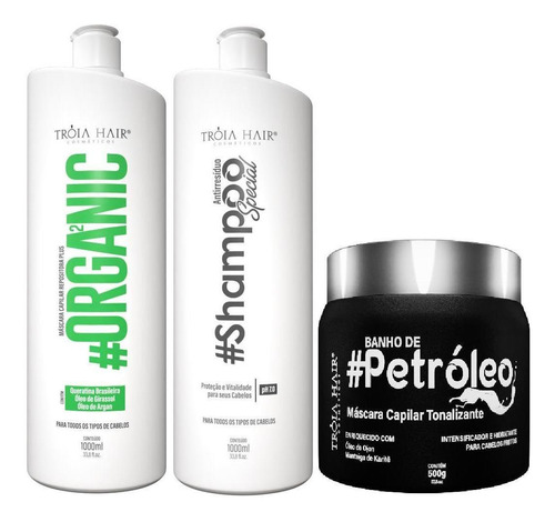 Kit Semi Definitiva Organica Troia Hair + Banho De Petróleo