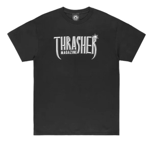 Remera Thrasher Modelo Gothic Color Negro Exclusiva