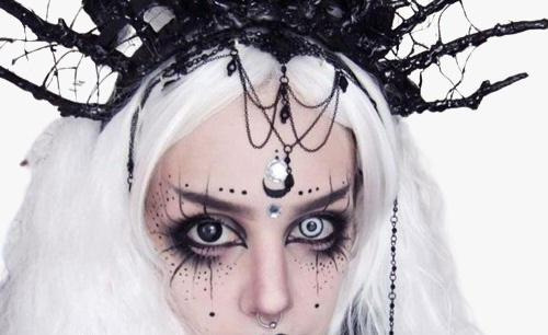 Lentes De Contacto Pupilente Halloween Cosplay White Manson 