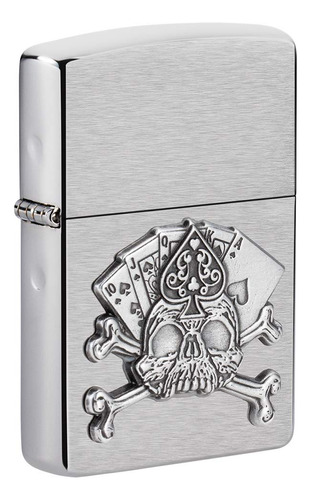 Emblema Con Forma De Calavera En Forma De Tarjeta Zippo, Col