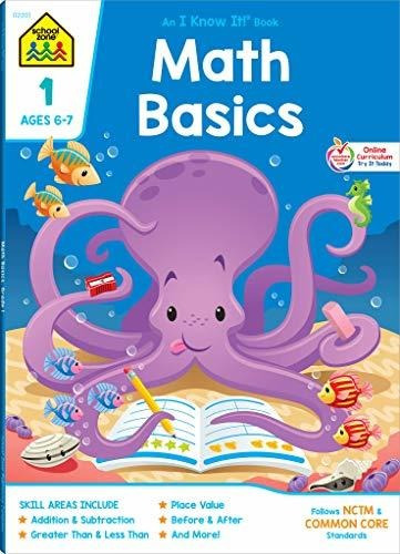 Book : School Zone - Math Basics 1 Workbook - 64 Pages, Age