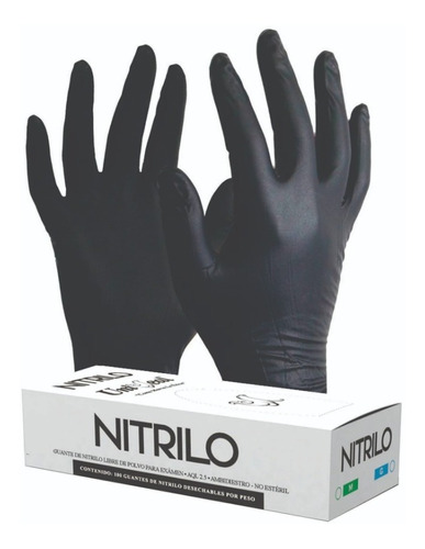 Guantes De Nitrilo Uniseal 100 Piezas Texturizado Sin Polvo