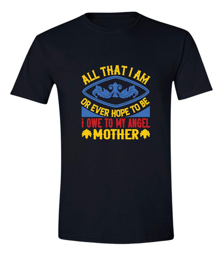 Playera Negra Hombre Mamá Madre Mamá Hijo Mamá Hija 488