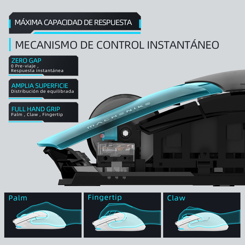 Mouse Gamer Machenike M7 Pro Botones Mecánicos Inalámbrico