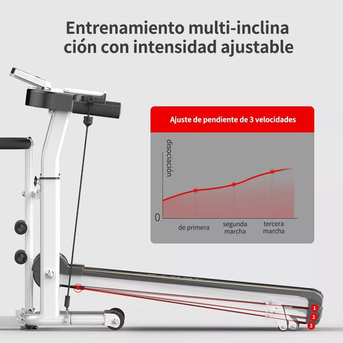 Caminadora 4en1 Plegable Portátil Con Pantalla Digital 150kg Color 1 Bnvg M83669