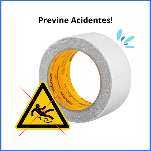 Fita Antiderrapante Externa Resistente Umidade Incolor 5m