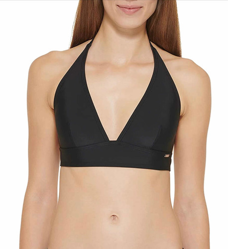 Top Traje De Baño Dkny Para Mujer Bikini Con Cuello En V