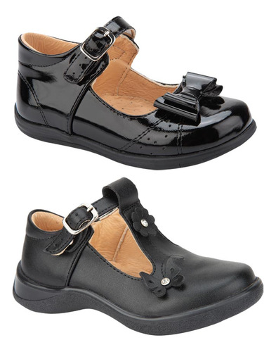Kit Zapato Escolar Casual Vivis Shoes Kids Negro Niña 1062