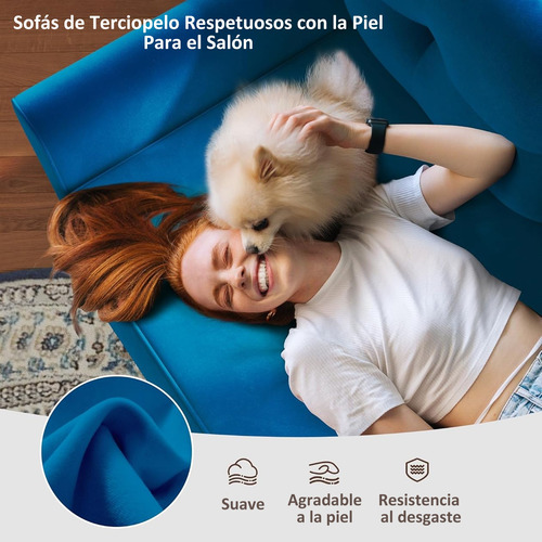 Sofá Pequeño Sofá Loveseat Sofás De Terciopelo Suave Comedor