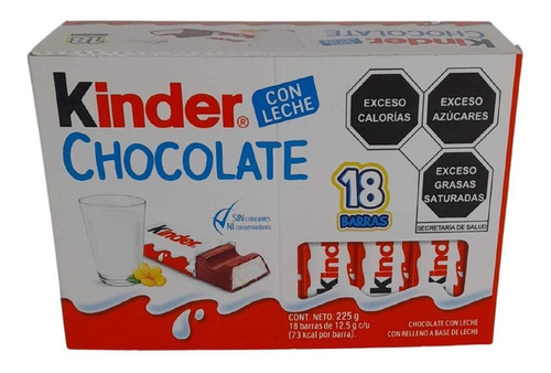 Kinder Chocolate Con Leche 18pz