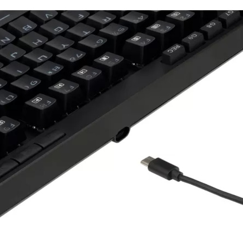 Teclado Gamer Magic Wand Pro Sem Fio Rgb Layout Usa Preto