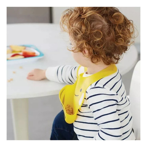 Babero Skip Hop Zoo Infantil Silicona Con Recolector Febo Abeja