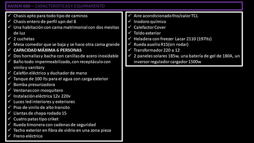 Venta De Casa Rodante Kaisen 600