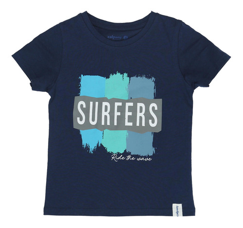 Polera M/c Niño Surfers Azul Marino Calpany