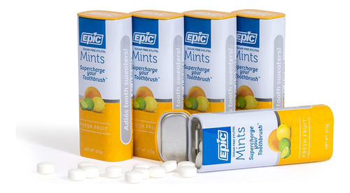 Epic Mentas 100% Xylitol Sin AzĂșcar Citrico 5 Pack 55 Mentas