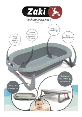 Bañera Plegable Bebé Plegado Compacto Y Antideslizante